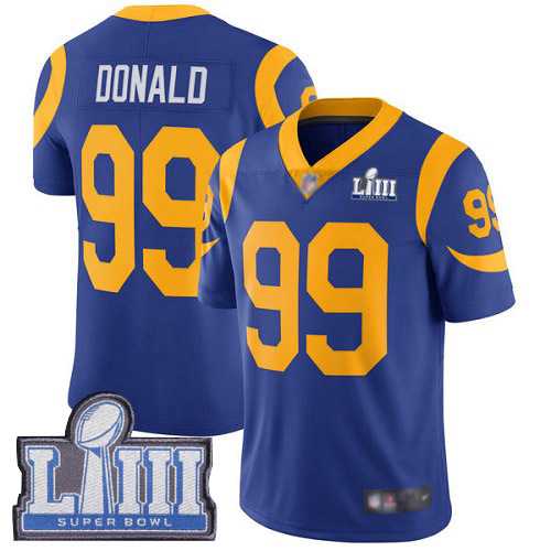 Los Angeles Rams Limited Royal Blue Men Aaron Donald Alternate Jersey NFL Football #99 Super Bowl LIII Bound Vapor Untouchable->tennessee titans->NFL Jersey